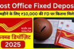Post Office FD Scheme 2025